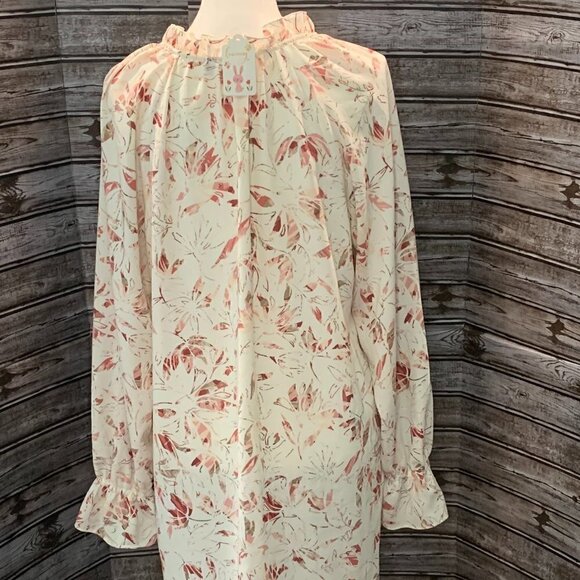 KAARI Blue Long Sleeve Ruffle Tunic NWT - Picture 5 of 6